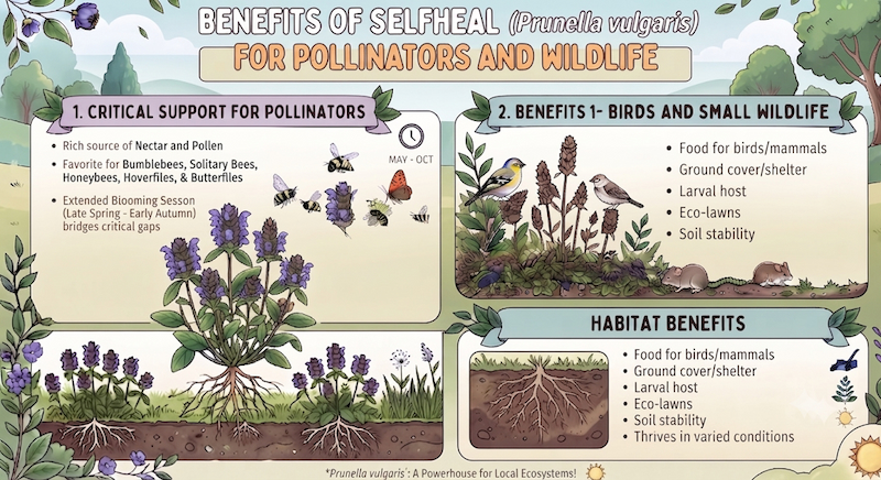 Benefits of Selfheal for polinators